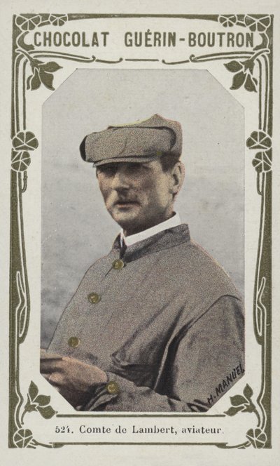 Comte de Lambert, flygare (färgad bild) av French School