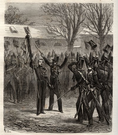 Strasbourgs konspiration 1836 ledd av prins Louis Napoleon, blivande Napoleon III, mot julimonarkin - Strasbourgs konspiration organiserad av den blivande kejsaren Napoleon III 1836 - misslyckat försök till kupp organiserat av prins Louis Napoleon, blivand av French School