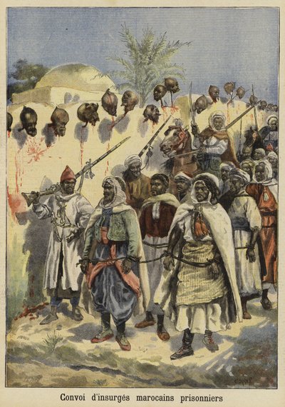Konvoj av tillfångatagna marockanska upprorsmän, 1897 av French School