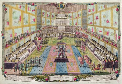 Ludvig XVI:s kröning i Reims katedral den 11 juni 1775 av French School