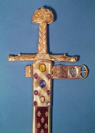 Kröningssvärd av kungarna av Frankrike, tillhörande Karl den Store (742-814), känt som Joyeuse (metall) av French School