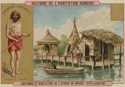 Bronsålderns dräkt och sjöbostäder (chromolitho) av French School