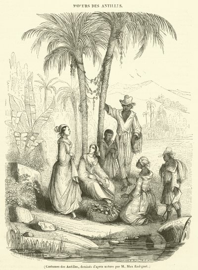 Costumes des Antilles (gravyr) av French School