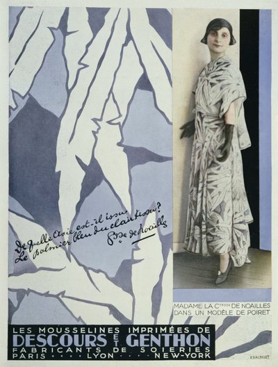 Grevinnan Anna de Noailles (1876-1933) från Vogue, 1930 av French School