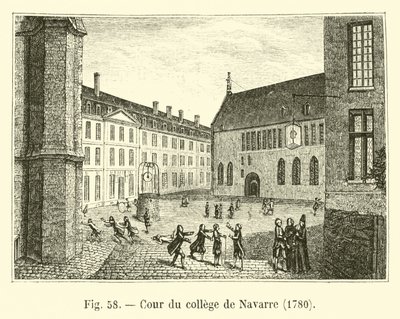 Courtyard of College of Navarra, 1780 av French School