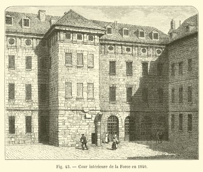 La Forces innergård 1840 av French School