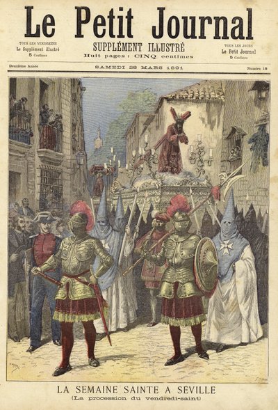 Omslag till Le Petit Journal, 28 mars 1891 av French School
