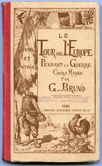 Omslag till boken "The Tour of Europe under the War" av G. Bruno av French School