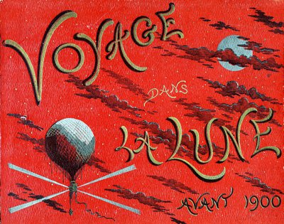 Omslaget till boken "Voyage dans la lune avant 1900" av A. de Ville d