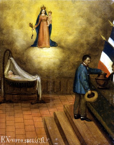 Vagga i en vallokal - ex-voto, Musée de Jouques av French School