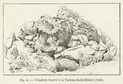 Cromlech hittades i Varenne-Saint-Hilaire, 1858 av French School