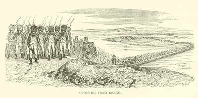 Korsning från Lobau (gravyr) av French School