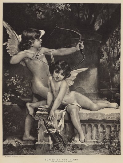 Amor på alerten (gravyr) av French School