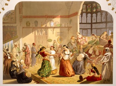 Dansceremoni i Kairo, 1860 av French School