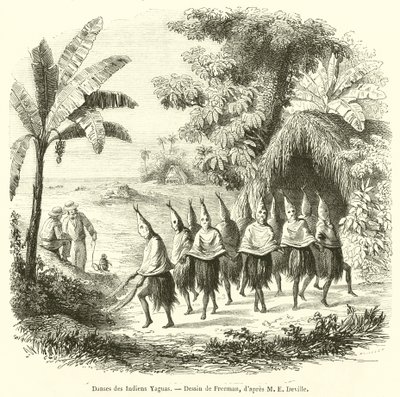 Yagua-indianernas danser (gravyr) av French School