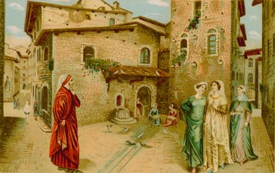 Dante och Beatrice av French School