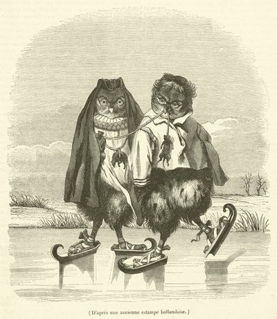 Från ett gammalt holländskt tryck (gravyr) av French School