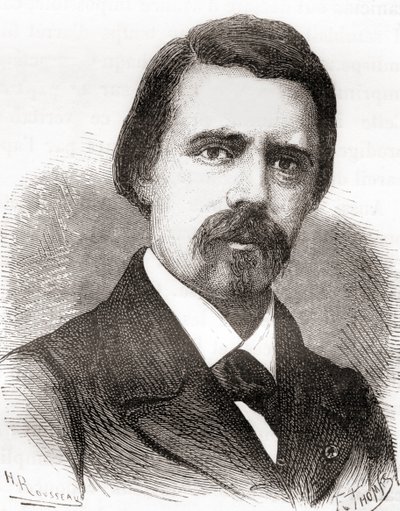 David Edward Hughes, från The Wonders of Science, publicerad ca 1870 (gravyr) av French School