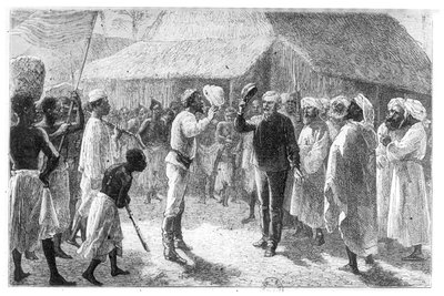 David Livingstone (1813-73) från "How I Found Livingstone" av Sir Henry Morton Stanley (1841-1904) av French School
