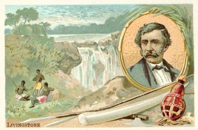 David Livingstone, skotsk missionär och upptäcktsresande (chromolitho) av French School