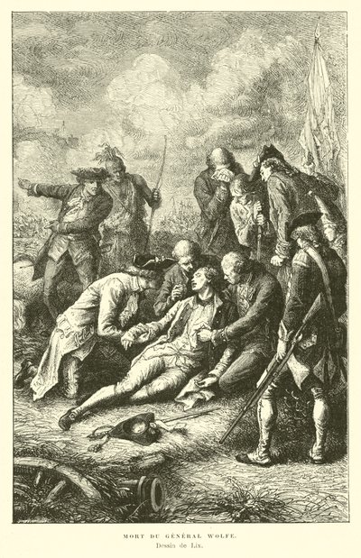 General Wolfes död 1759 av French School