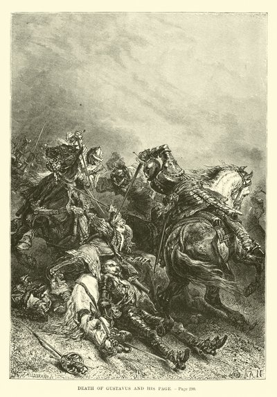 Gustavus och hans sidas död av French School