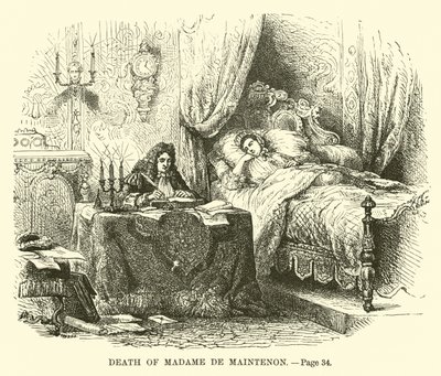Madame de Maintenons död av French School