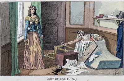 Marats död 1793 av French School