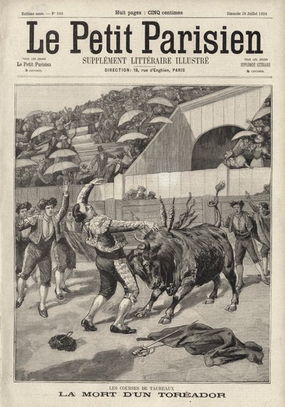 Den spanske tjurfäktaren El Tito dog i Perpignan, Frankrike av French School
