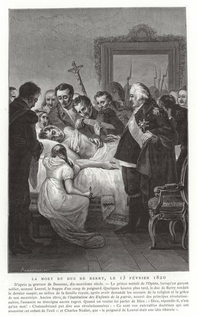 Hertigen av Berrys död den 13 februari 1820 av French School