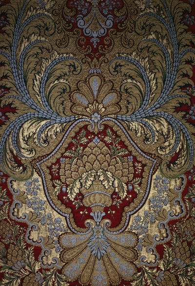 Dekorativ detalj från en gobeläng, slottet i Versailles (textil) av French School