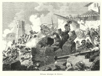 Defense heroic de Girone (gravyr) av French School