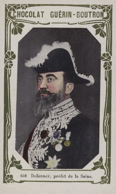 Delanney, prefet de la Seine (färgat foto) av French School