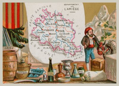 Department of Ariege i sydvästra Frankrike av French School