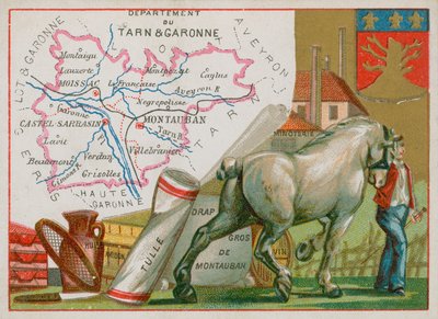 Departementet Tarn et Garonne i sydvästra Frankrike av French School