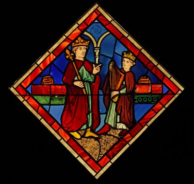Föreställer David och Saul, ex Ste Chapelle, Bay B av French School
