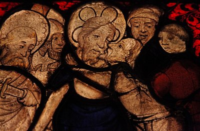 Visar en detalj från sveket av Judas Betrayal, ursprungligen från Church of Betton, Britanny av French School