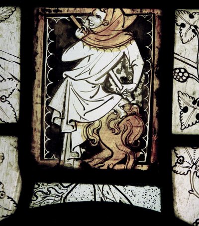 Avbildar grisaille med grotesker; från Normandie av French School