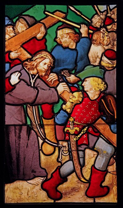 Föreställande Via Crucis; ex Chapelle på Hotel Cluny av French School