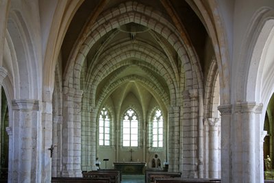 Föreställande östra änden av kyrkan av French School