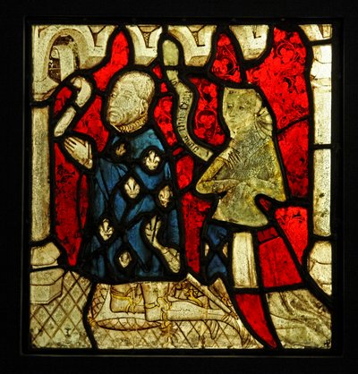Avbildar två dörrar, ursprungligen från Church of Betton, Bretagne av French School