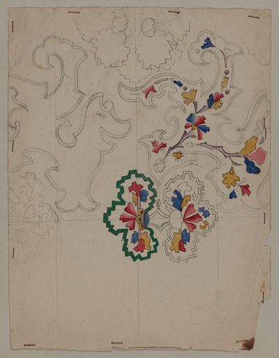 Designritning, tidigt 1800-tal av French School