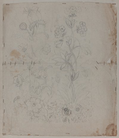 Designritning, sent 1700-tal av French School