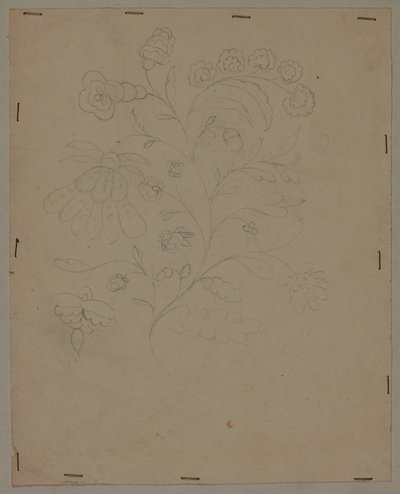 Designritning, sent 1700-tal av French School