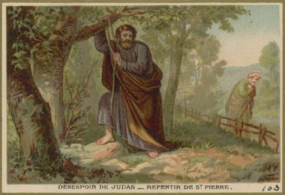 Judas förtvivlan - Sankt Peters omvändelse av French School