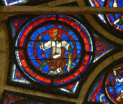Detalj från östrosens fönster: St. Paul av French School