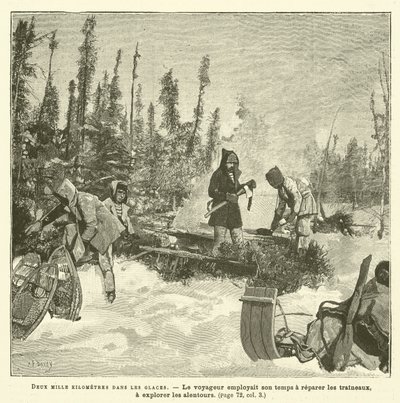 Två tusen kilometer i isen (gravyr) av French School