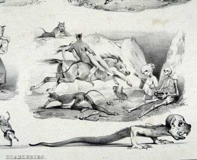 Diableries (bilder av djävulen) - av Le Poitevin av French School