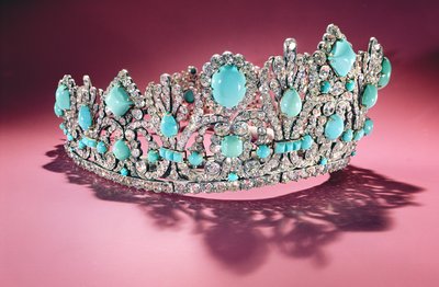 Diadem, gåva av Napoleon I (1769-1821) till Marie Louise (1791-1847) beställd 1810 (diamant och turkos) av French School