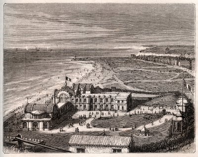 Dieppe - Normandie - gravyr i "La France illustrée: geografi, historia, statistisk administration" av V.A. Malt-Brown. 1884 av French School